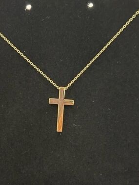 Gold Plated Cross Pendant Necklace NWT